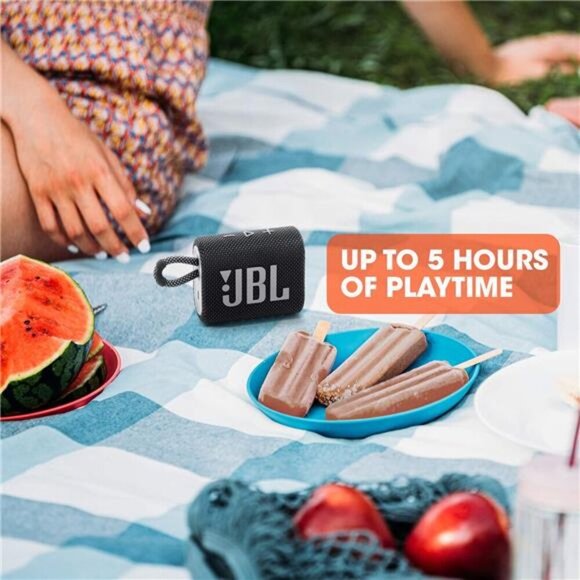 JBL Go 3 Bluetooth Speaker Waterproof Wireless Portable Mini Speaker Grey - Picture 4 of 7